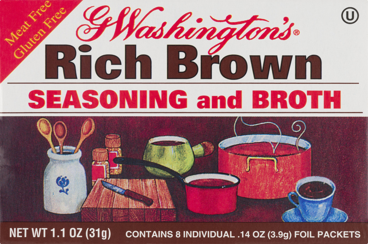 G Washington's Rich Brown Seasoning And Broth Packets