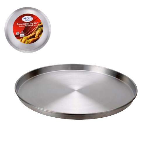 Alpine Cuisine Round Baklava Tray 14.5x1in Aluminum 12PC