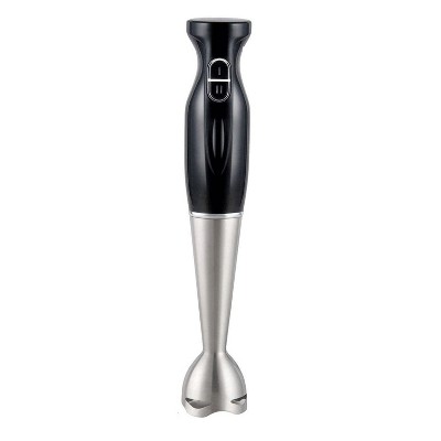 Alpine Cuisine AI-HB102S 300 Watt Stainless Steel Electric Dual Power Control Immersion Handheld Blender Stick With Detachable Blade, Black