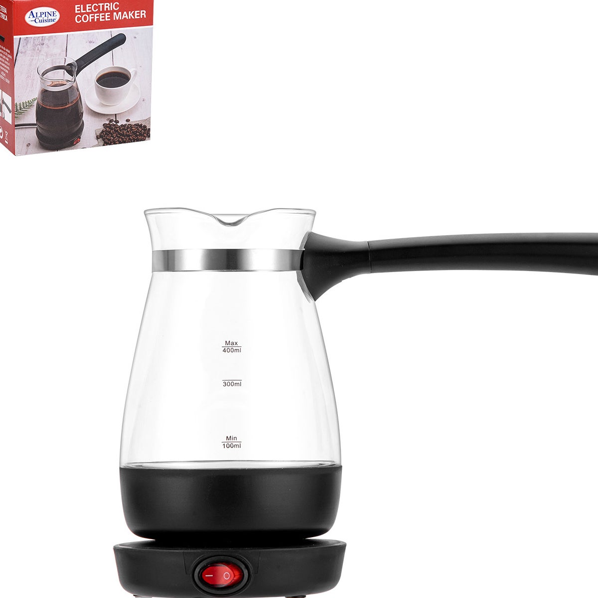 Aramco Imports Inc Electric Glass Coffee Maker 400ml 120V 60Hz 600W