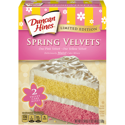 Duncan Hines Limited Edition Spring Velvets Cake Mixes 17.6 Oz. Box