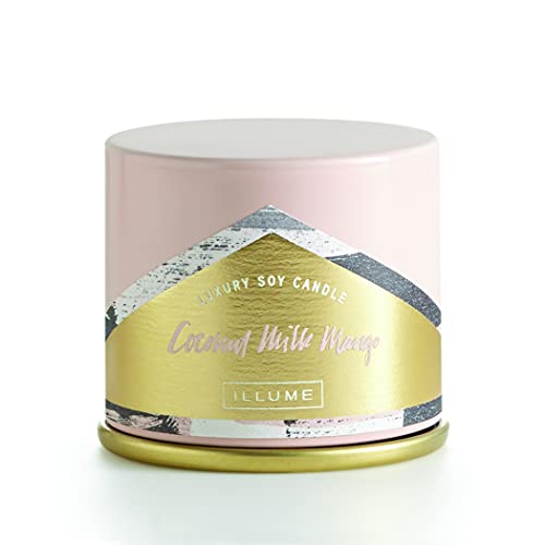 Illume Demi Vanity Tin, Soy Candle, Coconut Milk Mango