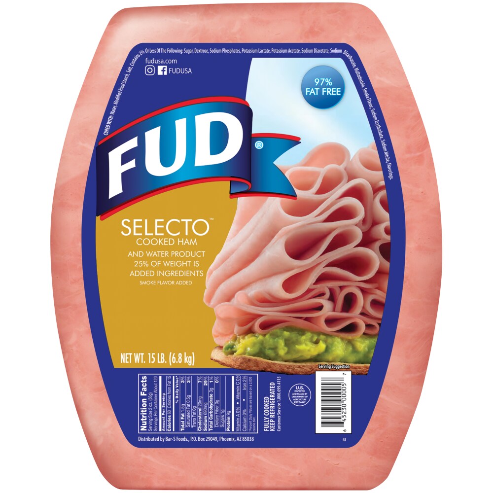 FUD Selecto Cooked Ham 15 Lb. Pack