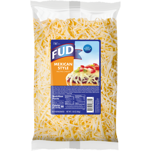 FUD Mexican Style Melting Cheese 5 Lb. Bag