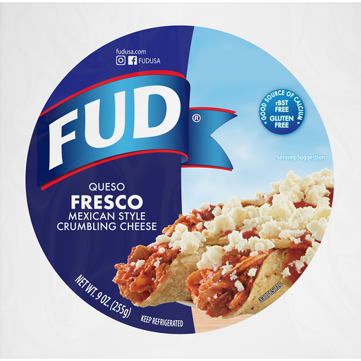 FUD Queso Fresco Mexican Style Crumbling Cheese 9 Oz. Pack