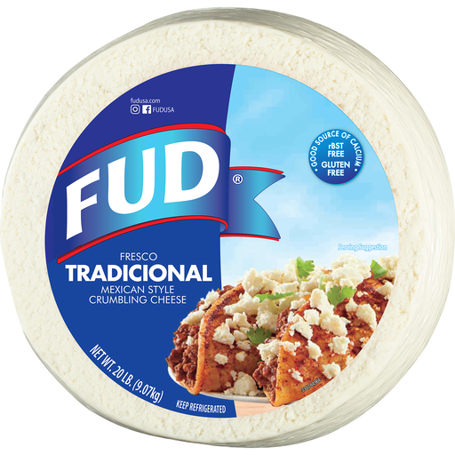 FUD Fresco Tradicional Mexican Style Crumbling Cheese 20 Lb. Pack