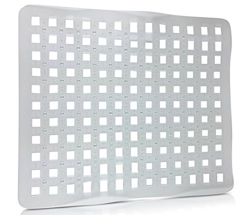 SET OF 2 - Clear Sink Mat Basin Protector, Perforated Design