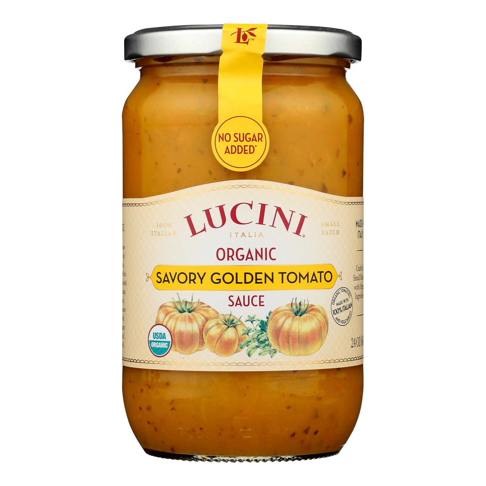 Lucini Sauce, Organic, Italia, Savory Golden Tomato 24 Oz