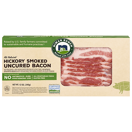 Niman Ranch Uncured Hickory Smoked Bacon 12 Oz
