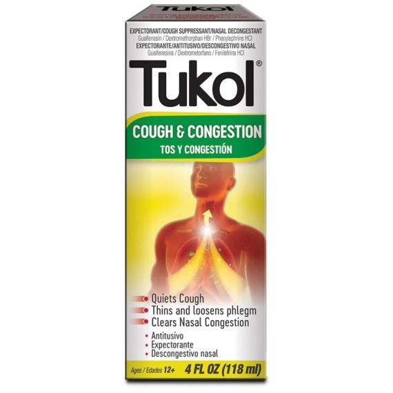 Genomma Lab USA Tukol Adult Multi Symptom Cold Liquid, 4 Fl Oz