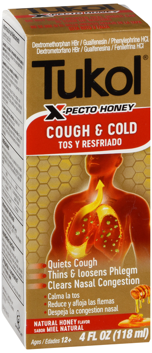 Genomma Lab USA Tukol Cough & Flu Honey, 4 Fl Oz