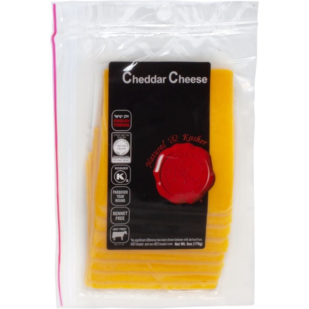 Natural & Kosher Cheese, Cheddar, Sliced 6 Oz