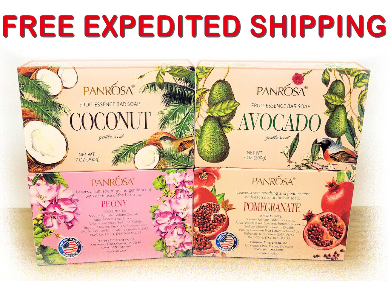 Venezia Honey Almond Lot Of 6 Bars Avocado Bar Soap BIG 7 Oz/ Bar Gentle Scent