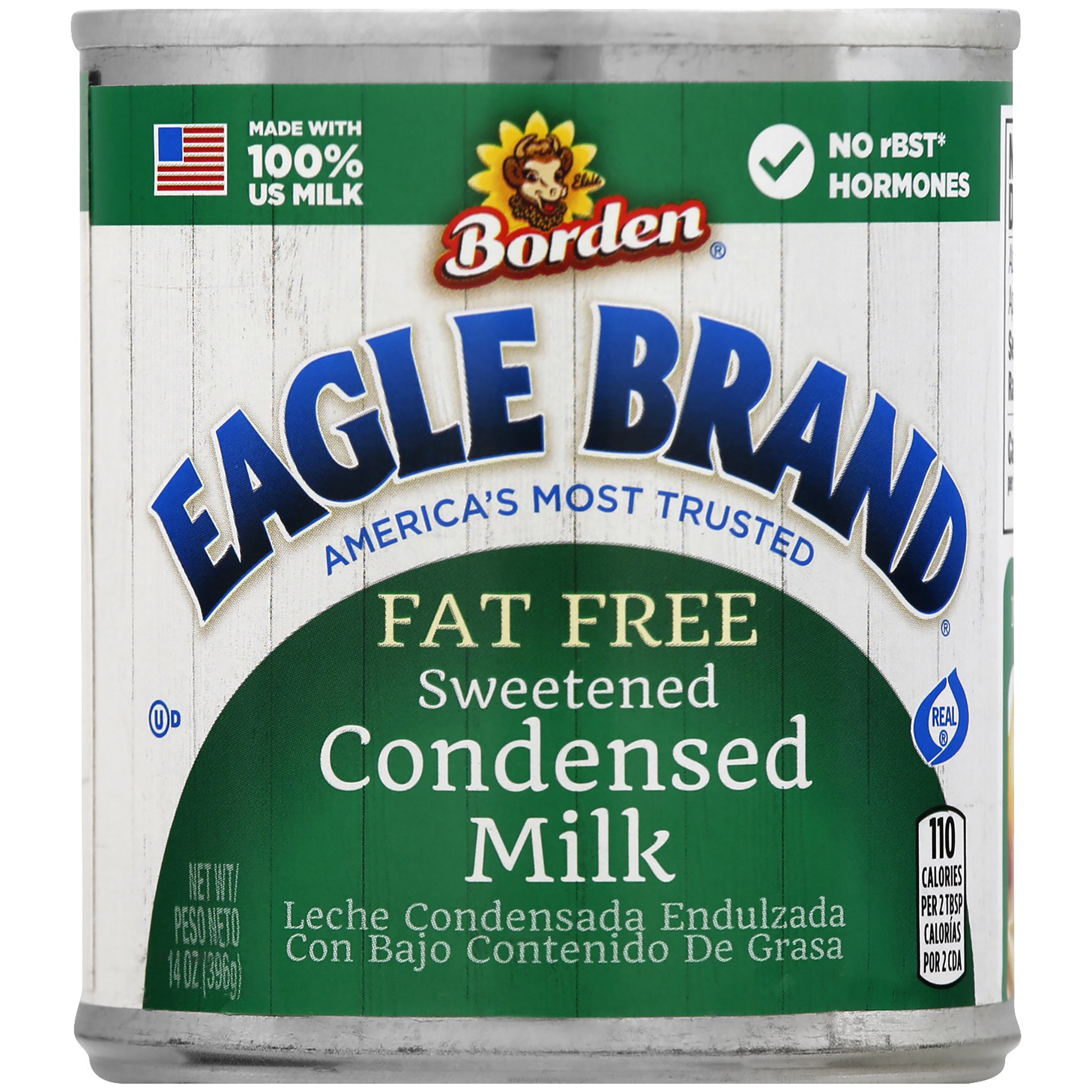 Eagle Brand Condensed Milk, Fat Free, Sweetened 14 Oz
