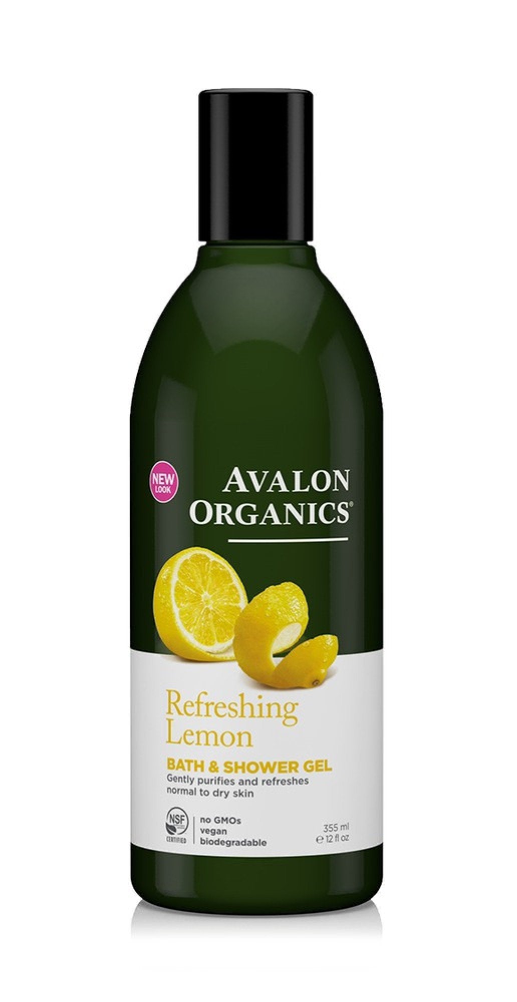Avalon Organics Refreshing Lemon Bath & Shower Gel 12 Fl Oz
