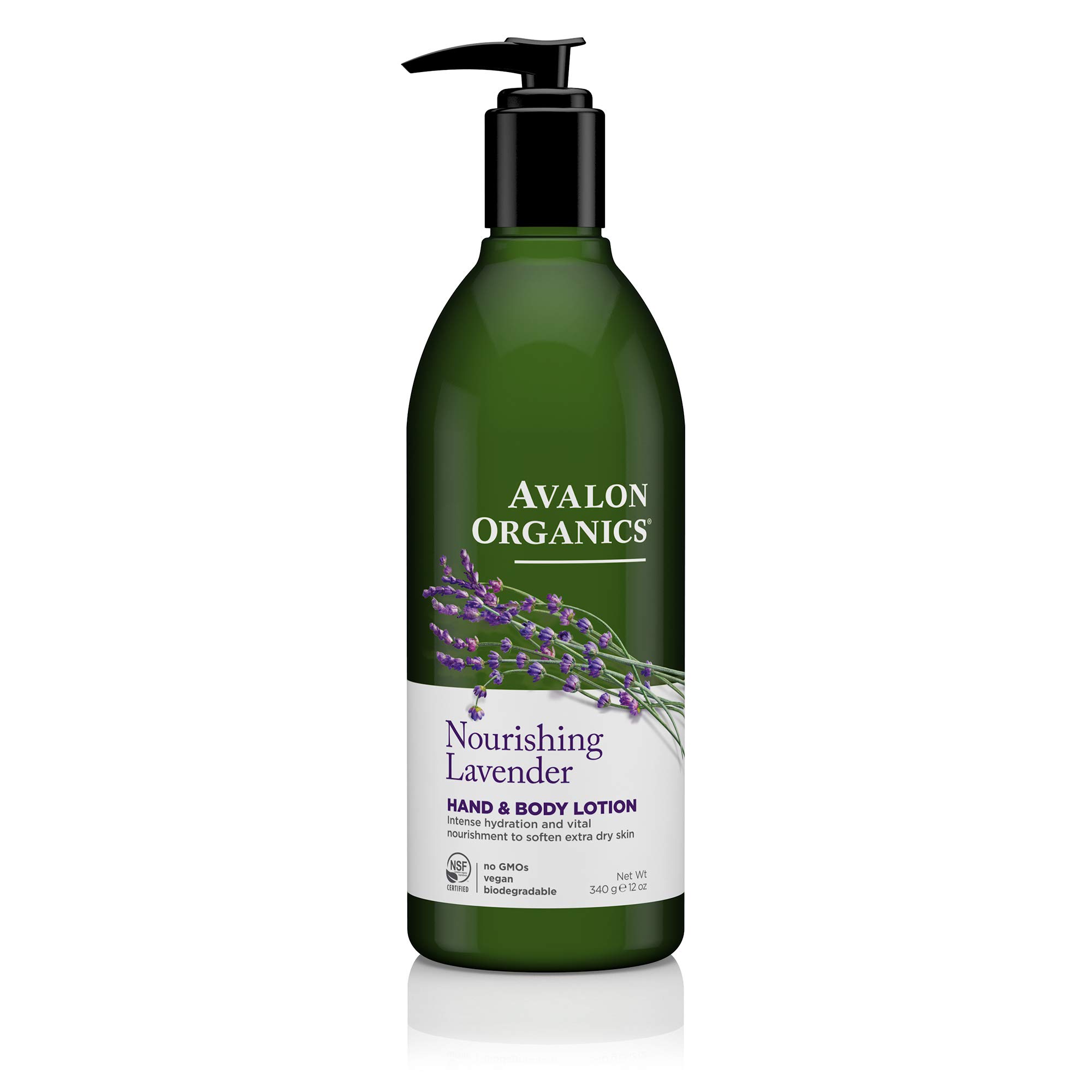 Avalon Organics Nourishing Lavender Hand & Body Lotion 12 Oz. Pump