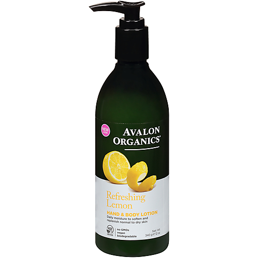 Avalon Organics Refreshing Lemon Hand & Body Lotion 12 Oz. Pump
