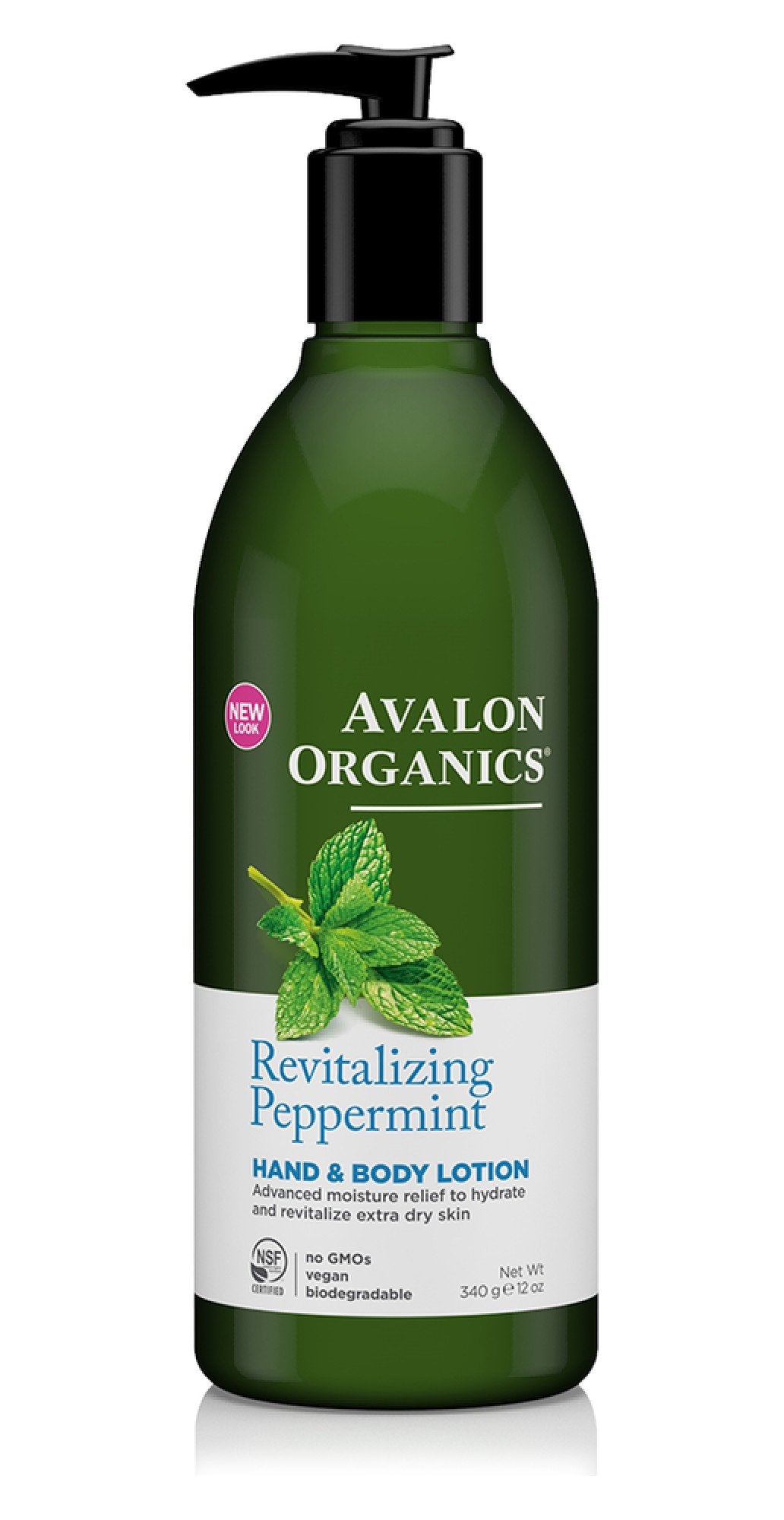 Avalon Organics Hand & Body Lotion Revitalizing Peppermint -- 12 Fl Oz