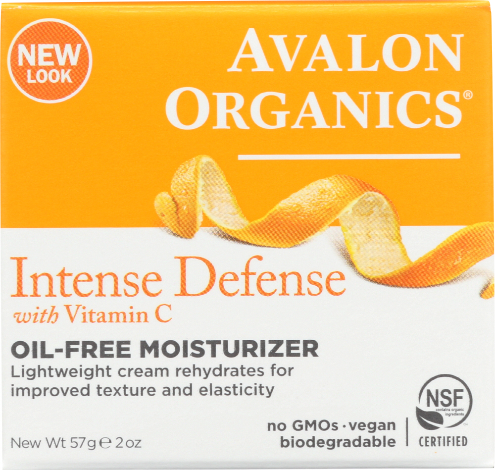 Avalon Organics Intense Defense With Vitamin C Rejuvenating Oil Free Moisturizer 2 Oz