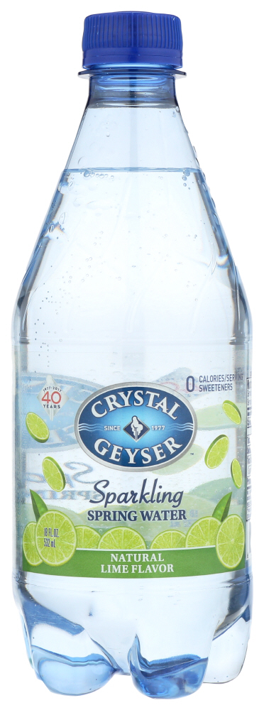 Crystal Geyser Sparkling Lime Mineral Water 4pk, 72 Fo