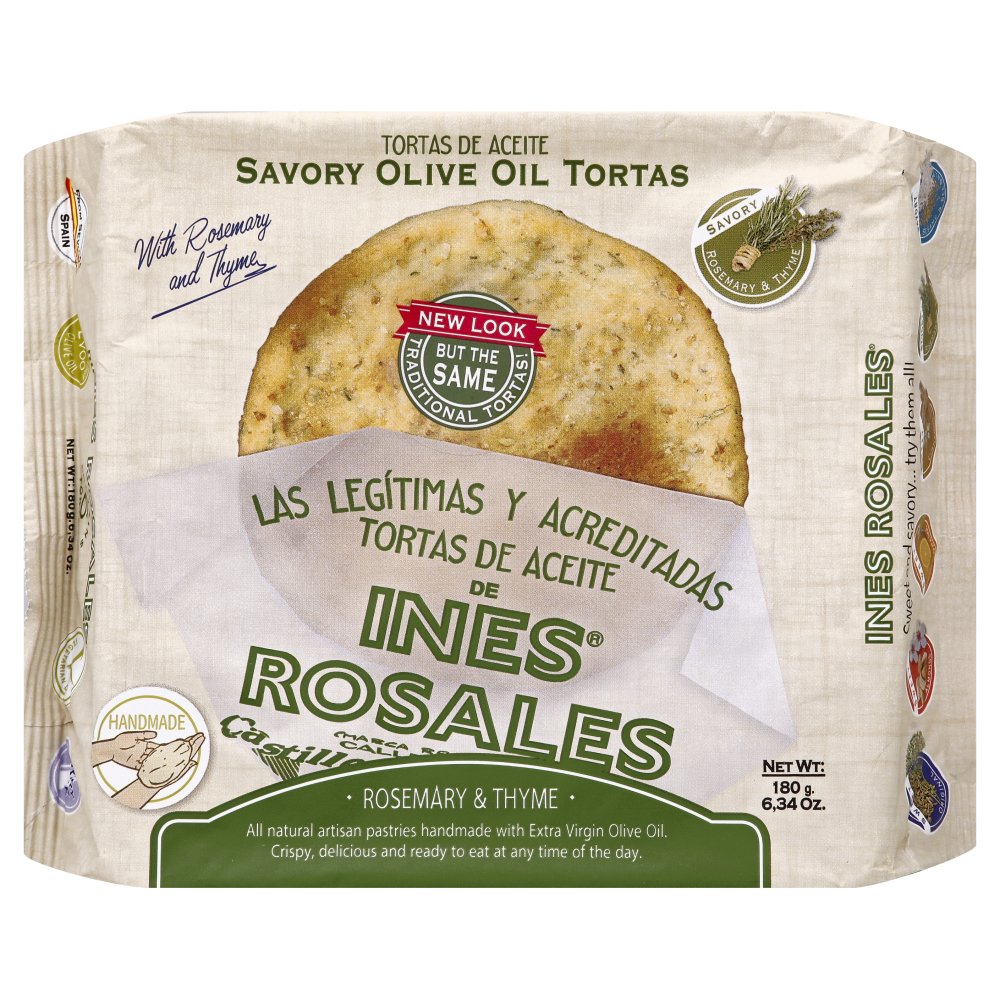 Ines Rosales Tortas, Savory Olive Oil, Rosemary & Thyme