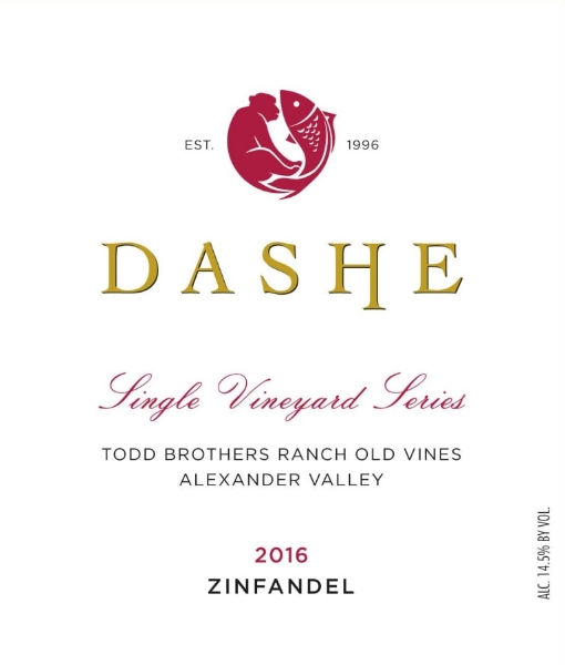 Dashe Cellars Todd Brothers Ranch Alexander Zinfandel 2016