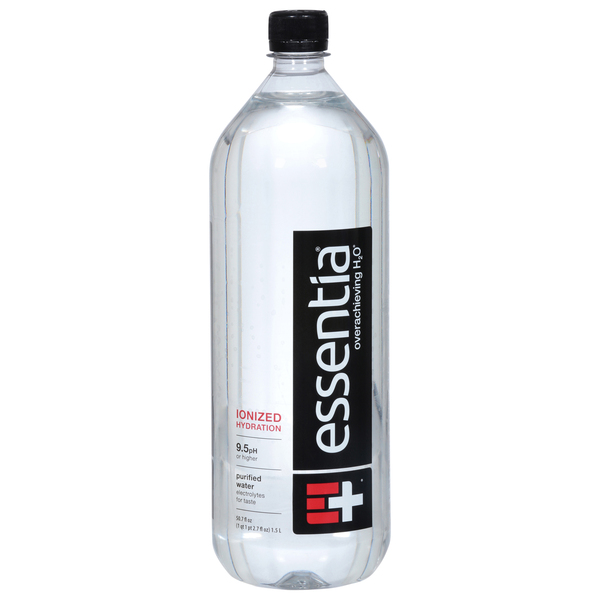 Essentia Bottled Water, 1.5 Liter Bottle, Ionized Alkaline Water