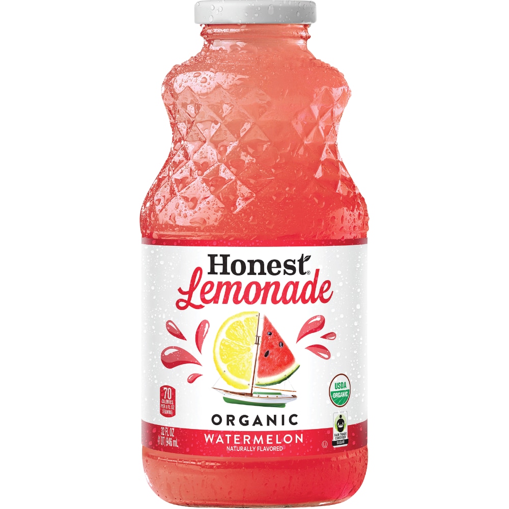 Honest Watermelon Lemonade - 32 Fl Oz Glass Bottle