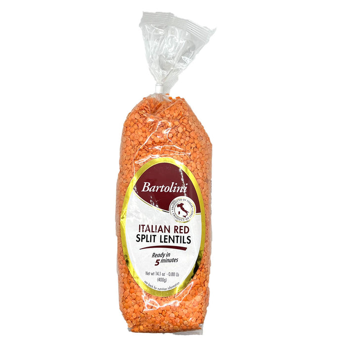 Bartolini Emilio Italian Red Split Lentils, Ready In 5 Minutes, 14.1 Oz