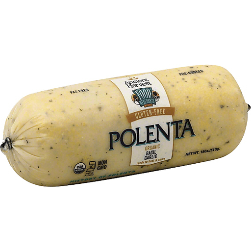 Ancient Harvest Food Merchants Organic Polenta Basil Garlic 18 Oz