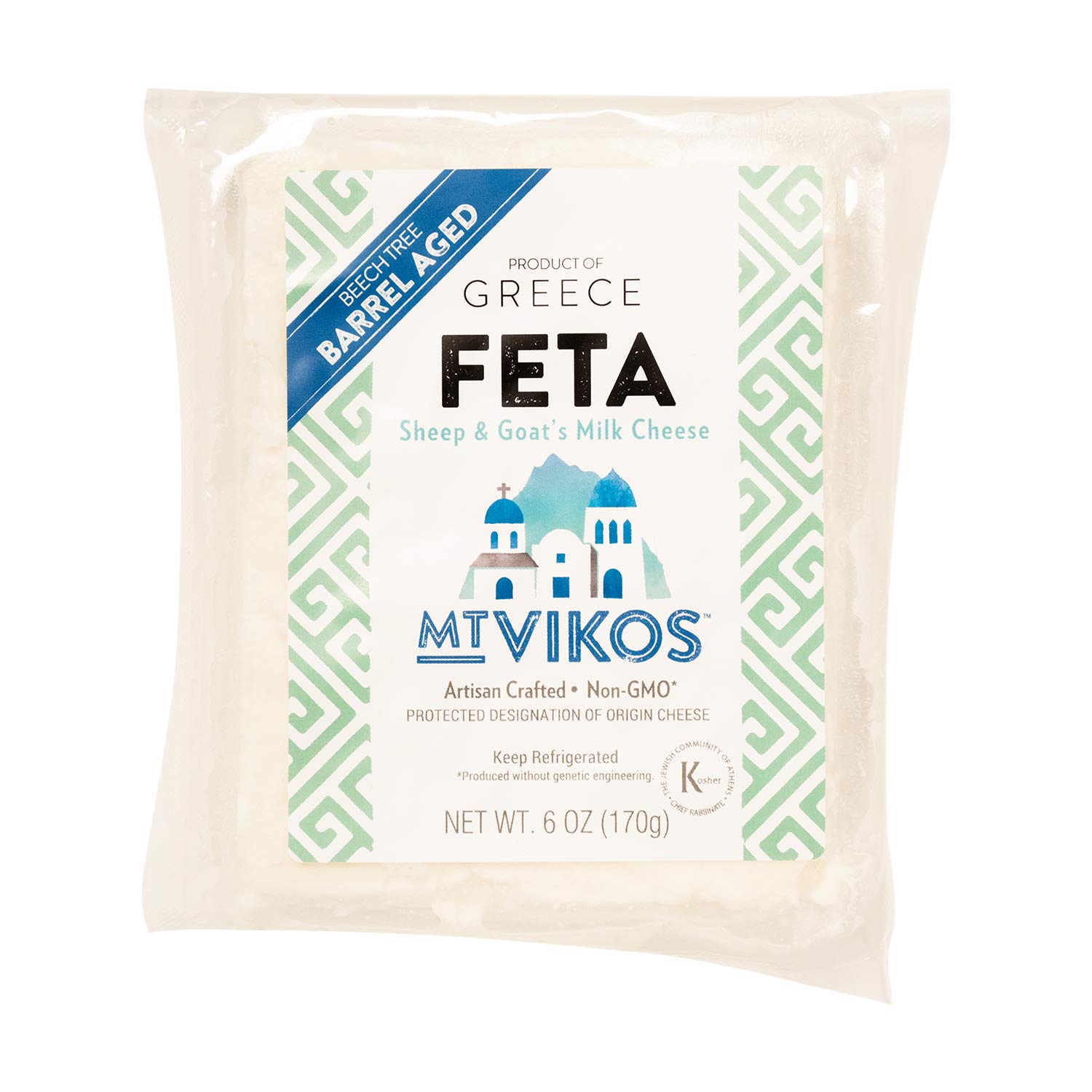 Mt Vikos Cheese, Sheep & Goat's Milk, Barrel Aged, Feta