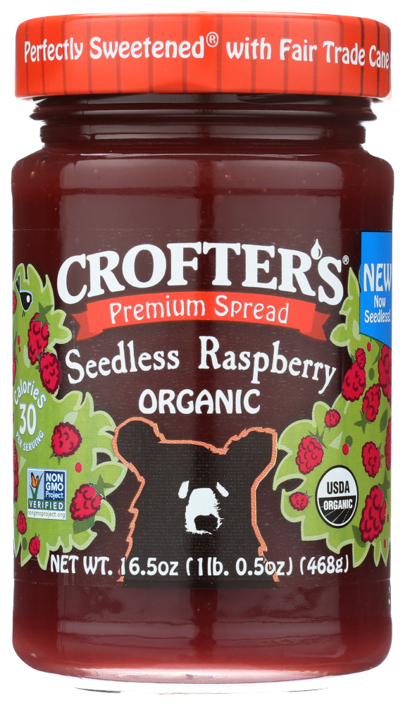 Crofter's Organic Premium Seedless Fruit Spread, Raspberry