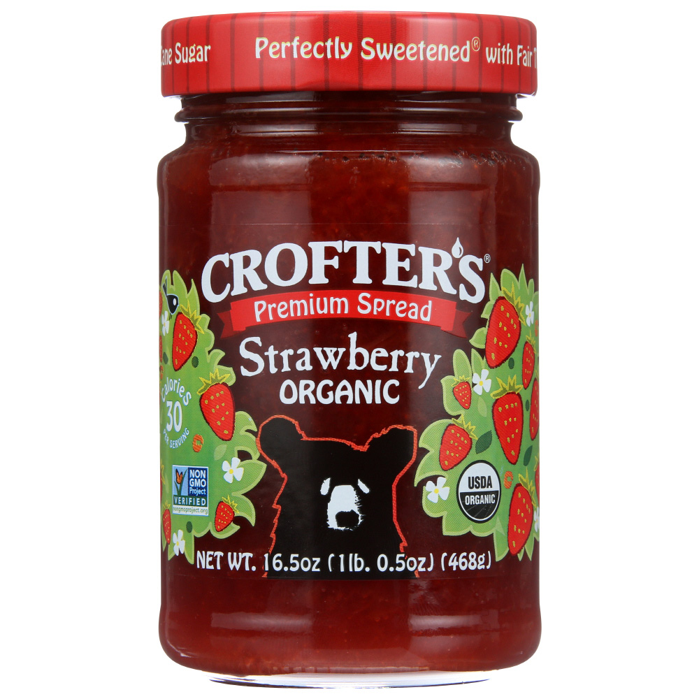 Crofter's Organic Strawberry Premium Fruit Spread, 16.5 Oz