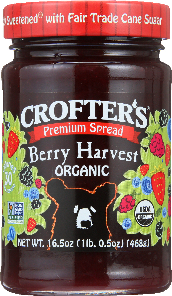 Crofter's Fruit Spread Organic Premium Berry Harvest 16.5 Oz