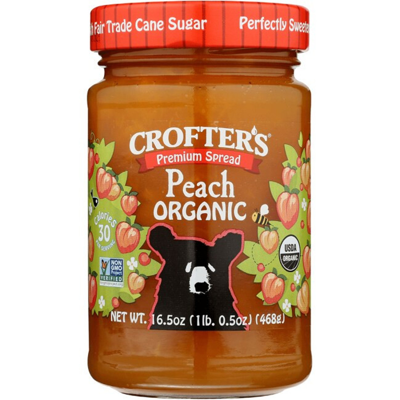 Crofter's Peach Organic Premium Spread, 16.5 Oz