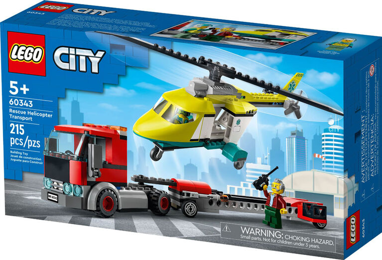 Lego Transport Par Hélicoptère De Sauvetage
