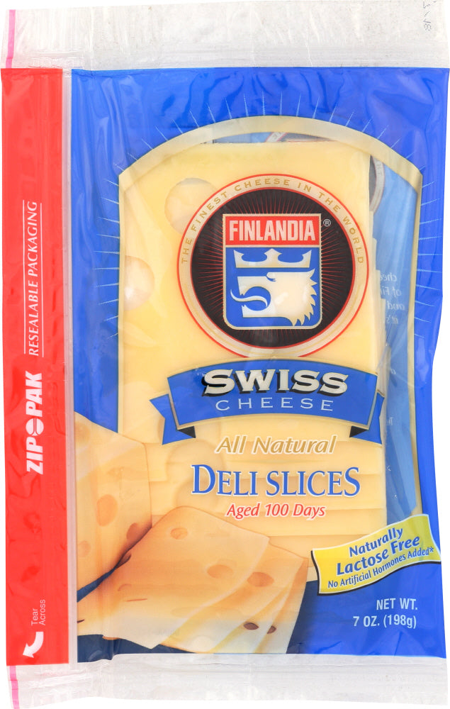 Finlandia Imported Swiss Cheese Deli Slices, 7.0 Oz
