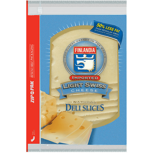Finlandia Natural Deli Slices Imported Light Swiss Cheese