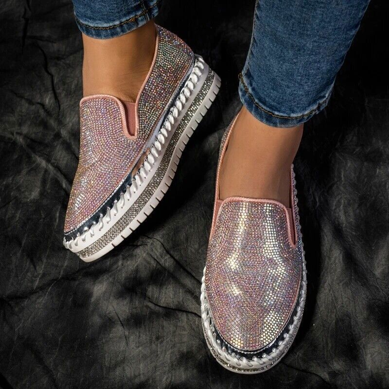 Women Flats Platform Loafers Slip On Sewing Shallow Shoes Ladies Footwear
