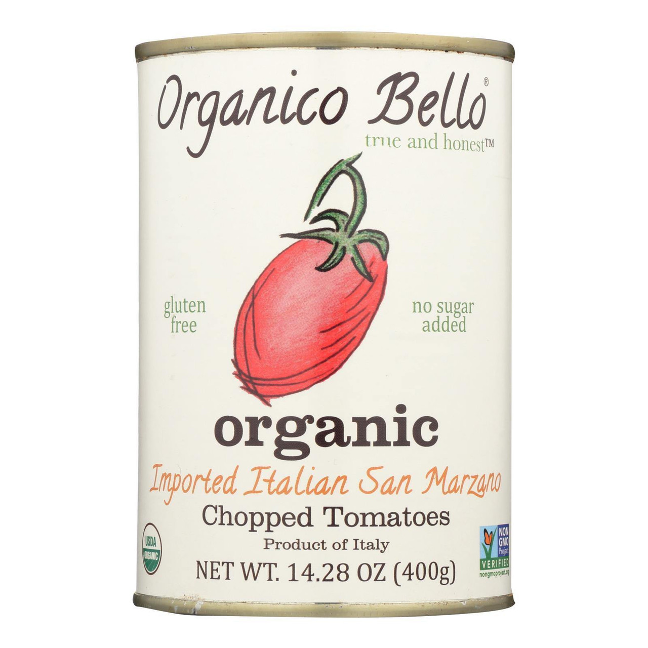 Organico Bello Tomatoes Organic Chopped Case Of 12 14.28 Oz