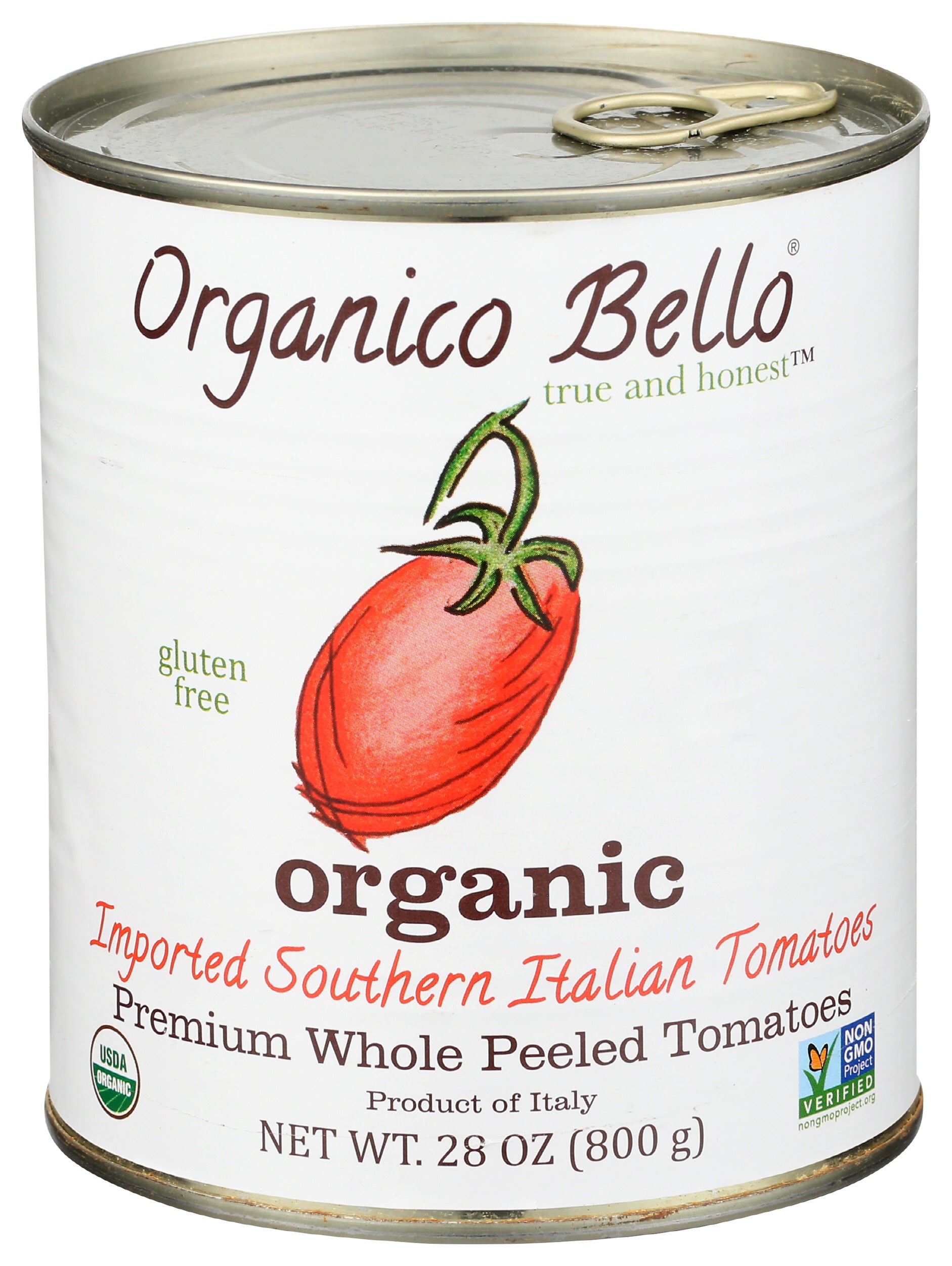 Organico Bello Tomatoes - Organic - Whole - Case Of 12 - 28 Oz