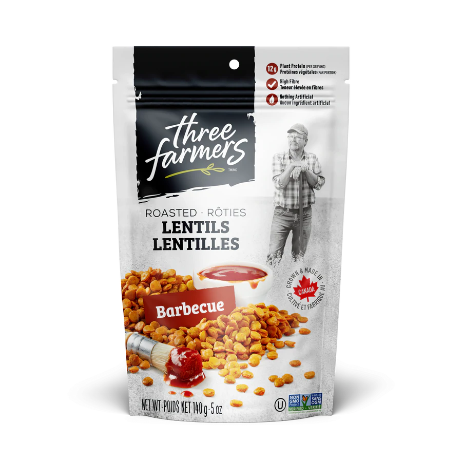 Three Farmers Crunchy Little Lentils - Garlic & Herb