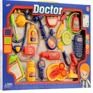 19 Pcs. Doctor Play Set On Open Double Blister Box