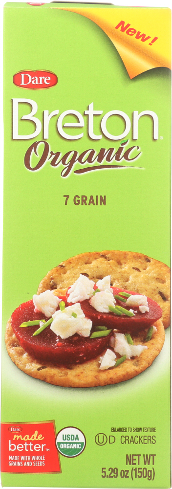Breton Dare Organic Crackers - 7 Grain 5.29 Oz