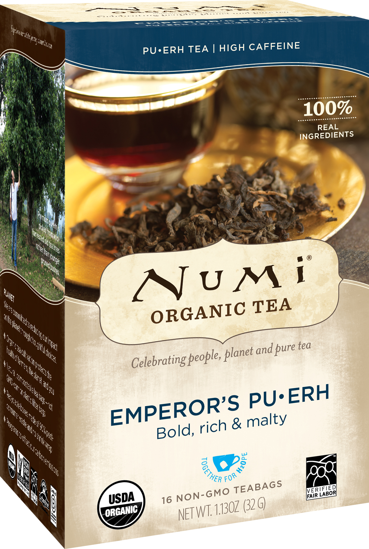 Numi Organic Tea, Emperor's Puerh, Tea Bags