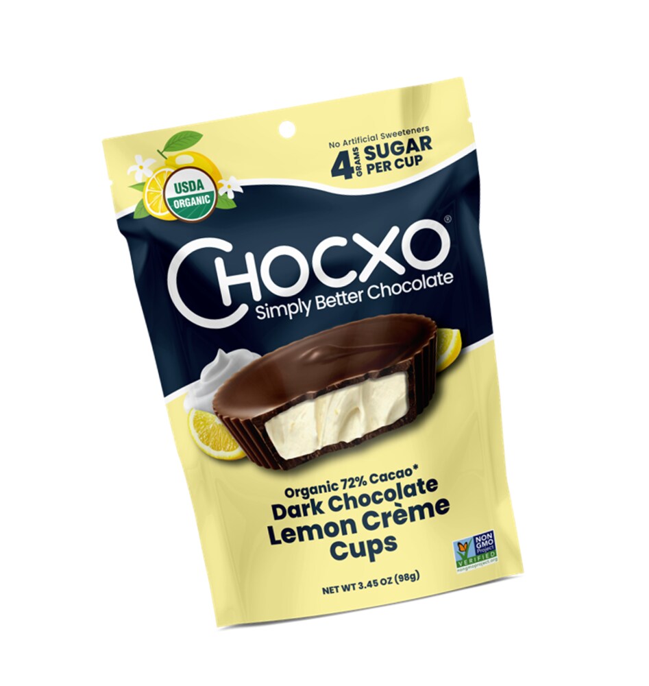 ChocXO Dark Organic Lemon Crême Cups