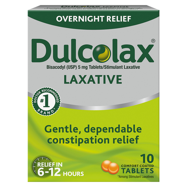 Dulcolax Laxative, Overnight Relief, 5 Mg, Comfort Coated Tablets
