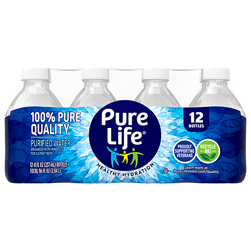 Pure Life Purified Water - 12pk/8 Fl Oz Bottles