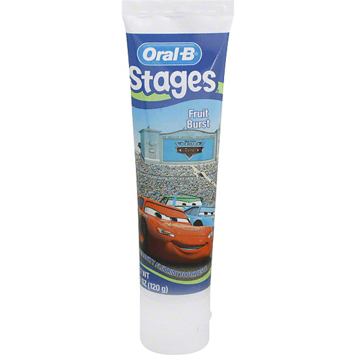 Crest Pro-Health Stages Toothpaste, Fluoride Anticavity, Disney World Of Cars, Fruit Burst