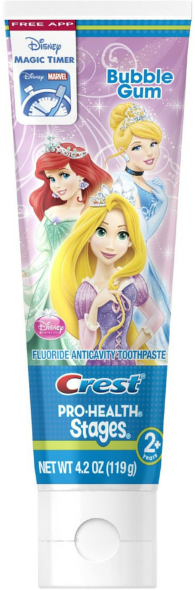 Crest Oral-B Stages Toothpaste, Disney Princess Bubble Gum - Fluoride Anticavity